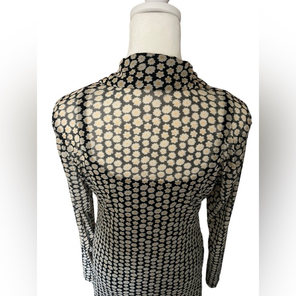 Wild Fable Daisy/Flower Print Sheer Dress w/Black Slip - Size Small - Picture 8 of 11